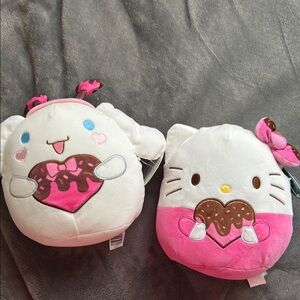2 Pack Valentines Day Sanrio Squishmallows Hello Kitty & Cinnamoroll